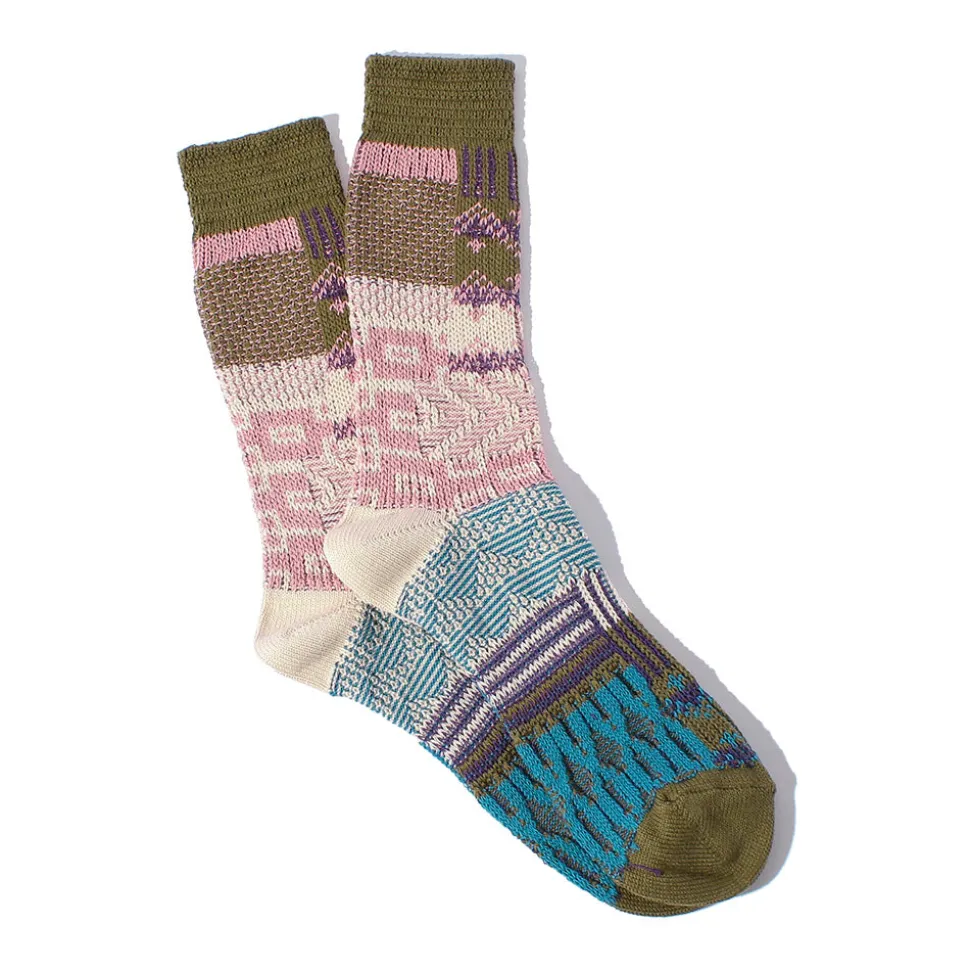 Anonymous ISM - Chaussettes Multi Links - Kaki<Women Socks | Socks