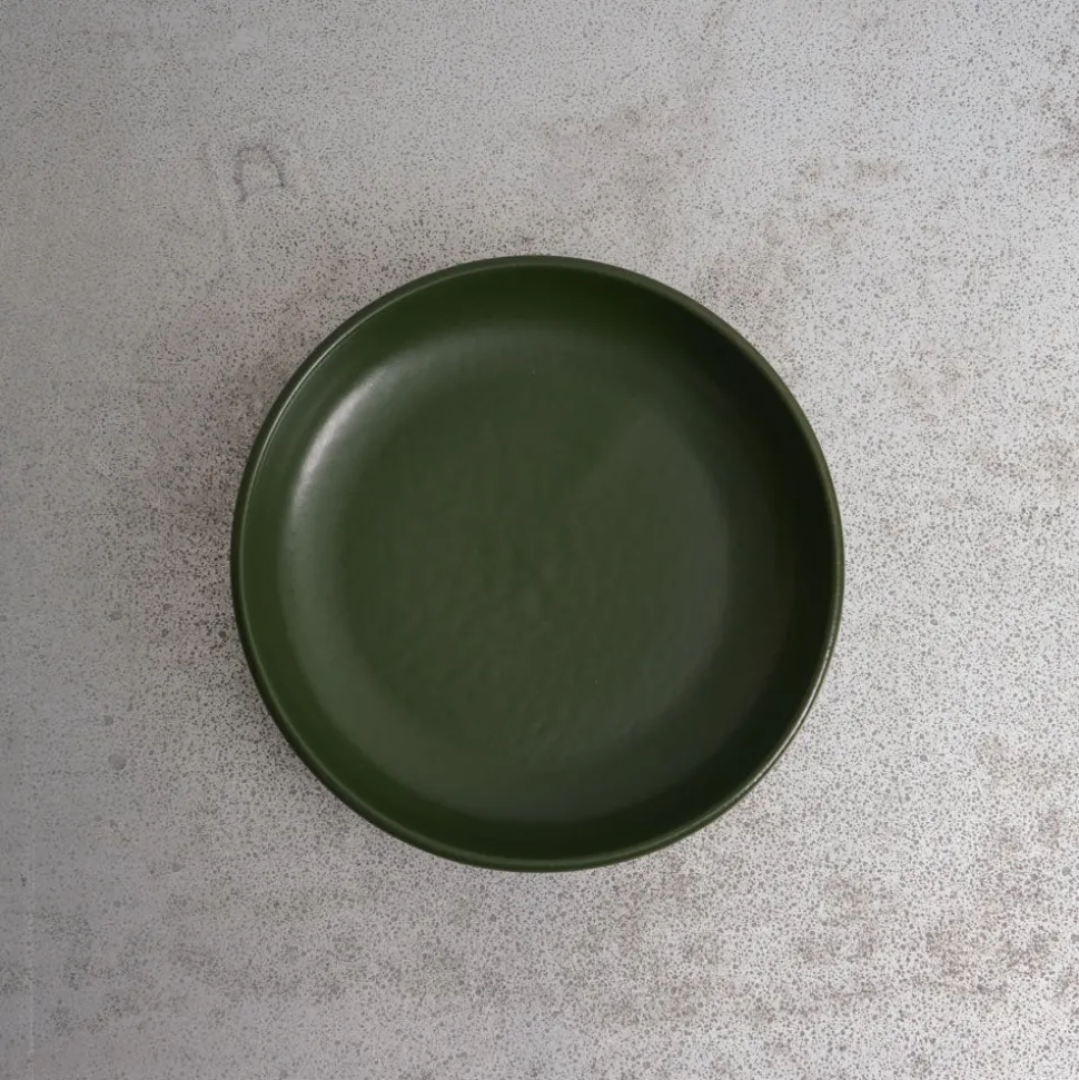 559 STONEWARE Assiette creuse en grès fin - Kaki< Soup Plates