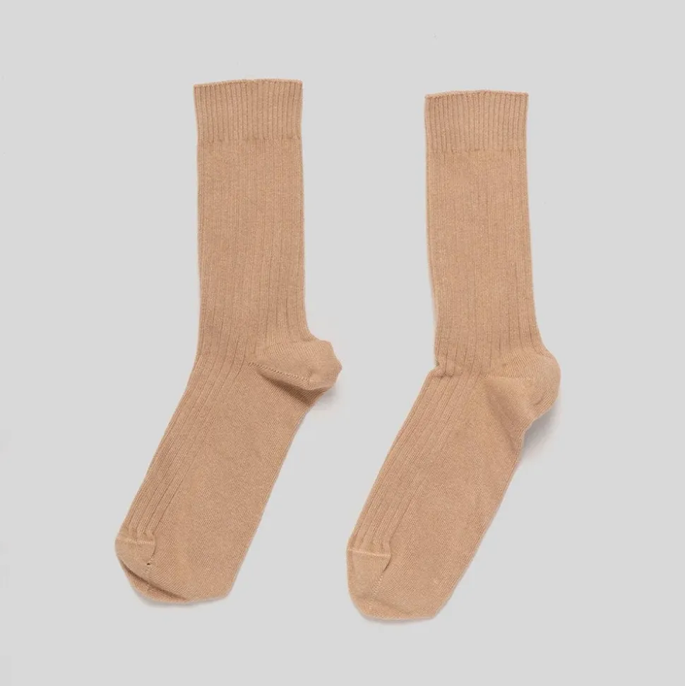 BASERANGE - Chaussettes côtelées Rib - Beige<Women Socks | Socks