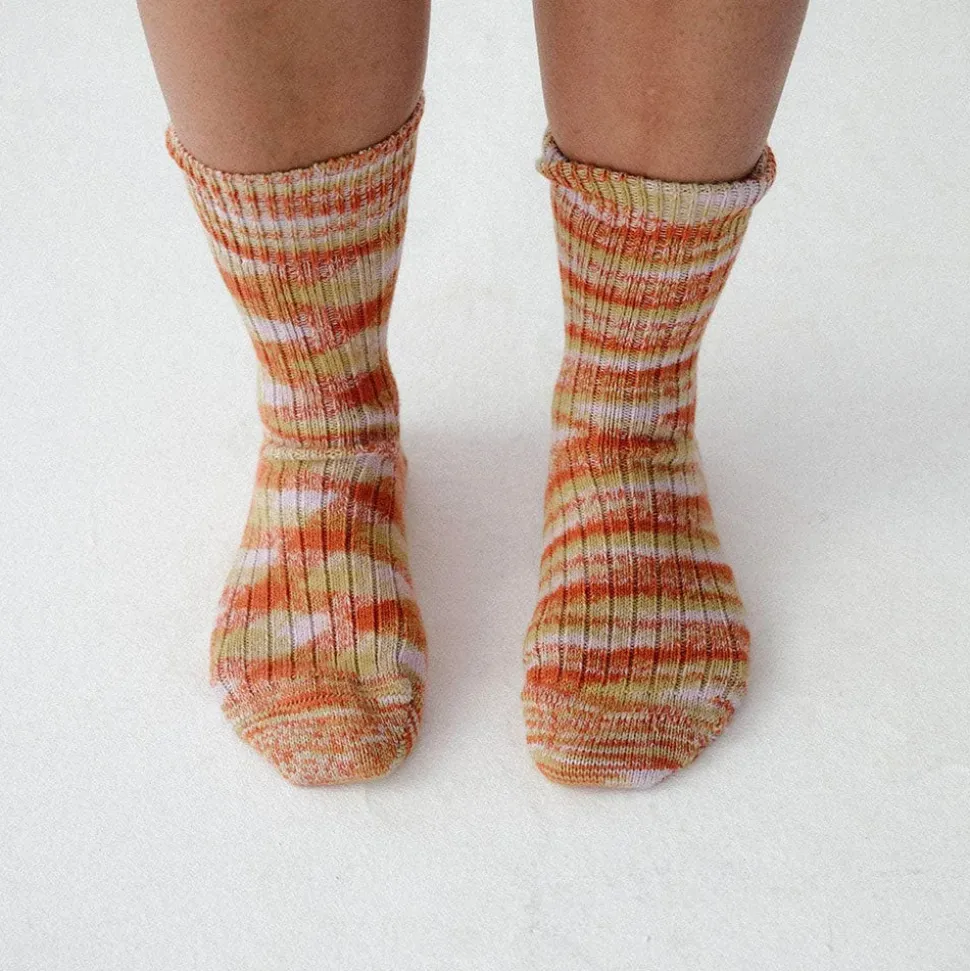 Baserange - Chaussettes Tordadés - Orange<Women Socks | Socks