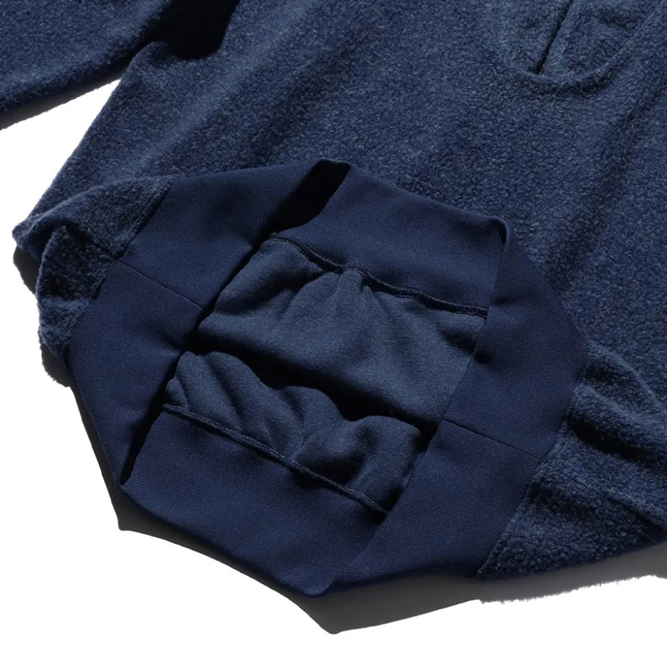 BEAMS Plus - Pull Zip - Bleu< Knitwear