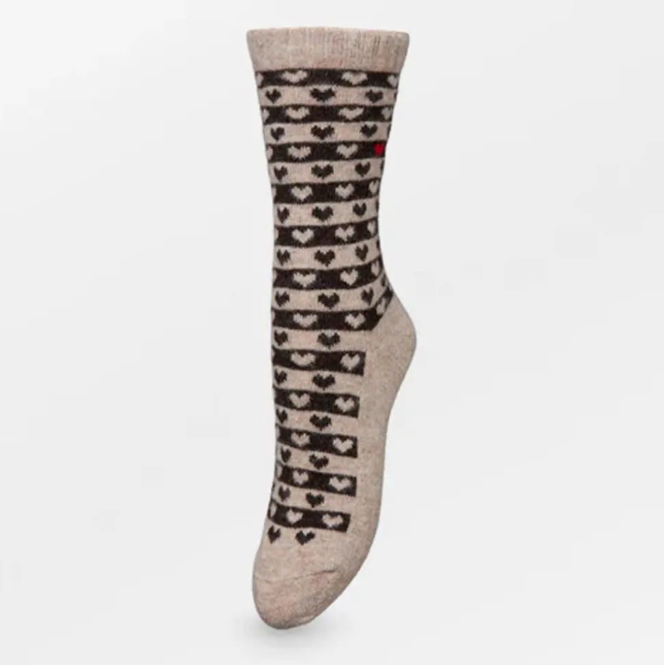 Becksöndergaard - Chaussettes Heart Wola - Marron<Women Socks | Socks