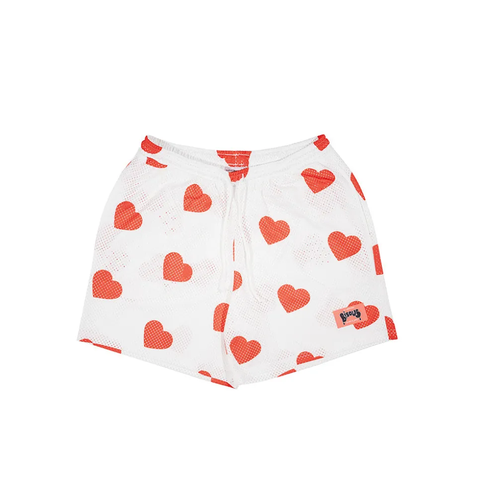 BISOUS SKATEBOARD - Short Coeur - Blanc< Shorts