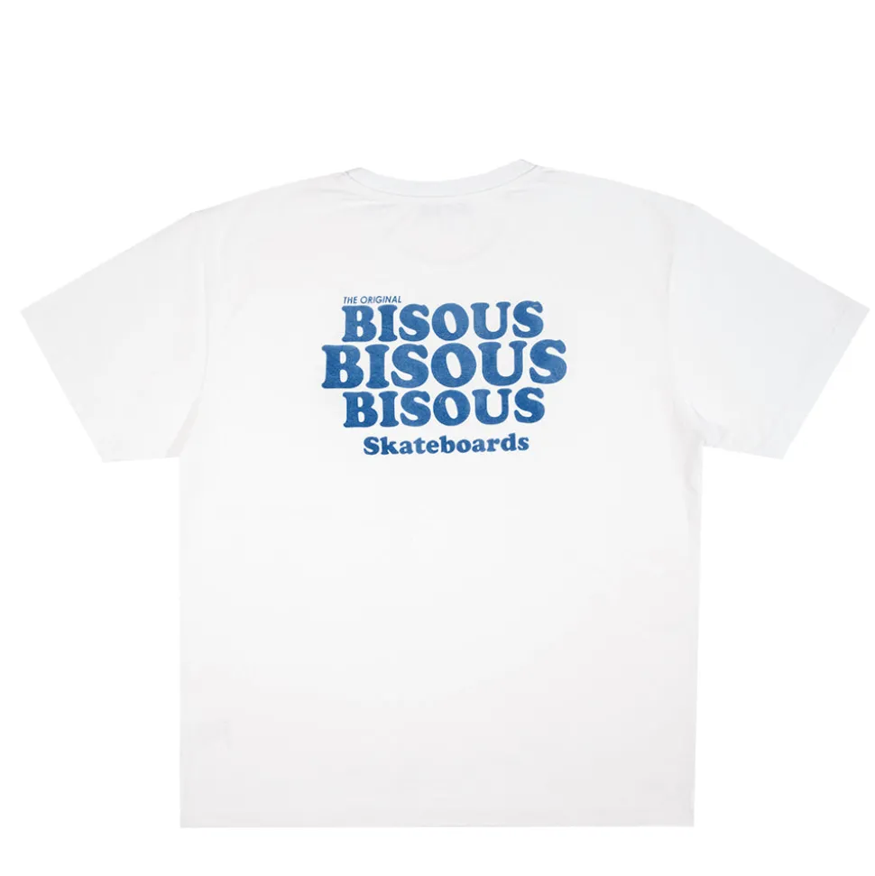 BISOUS SKATEBOARD - T-shirt Grease - Blanc/Marine< T-Shirts