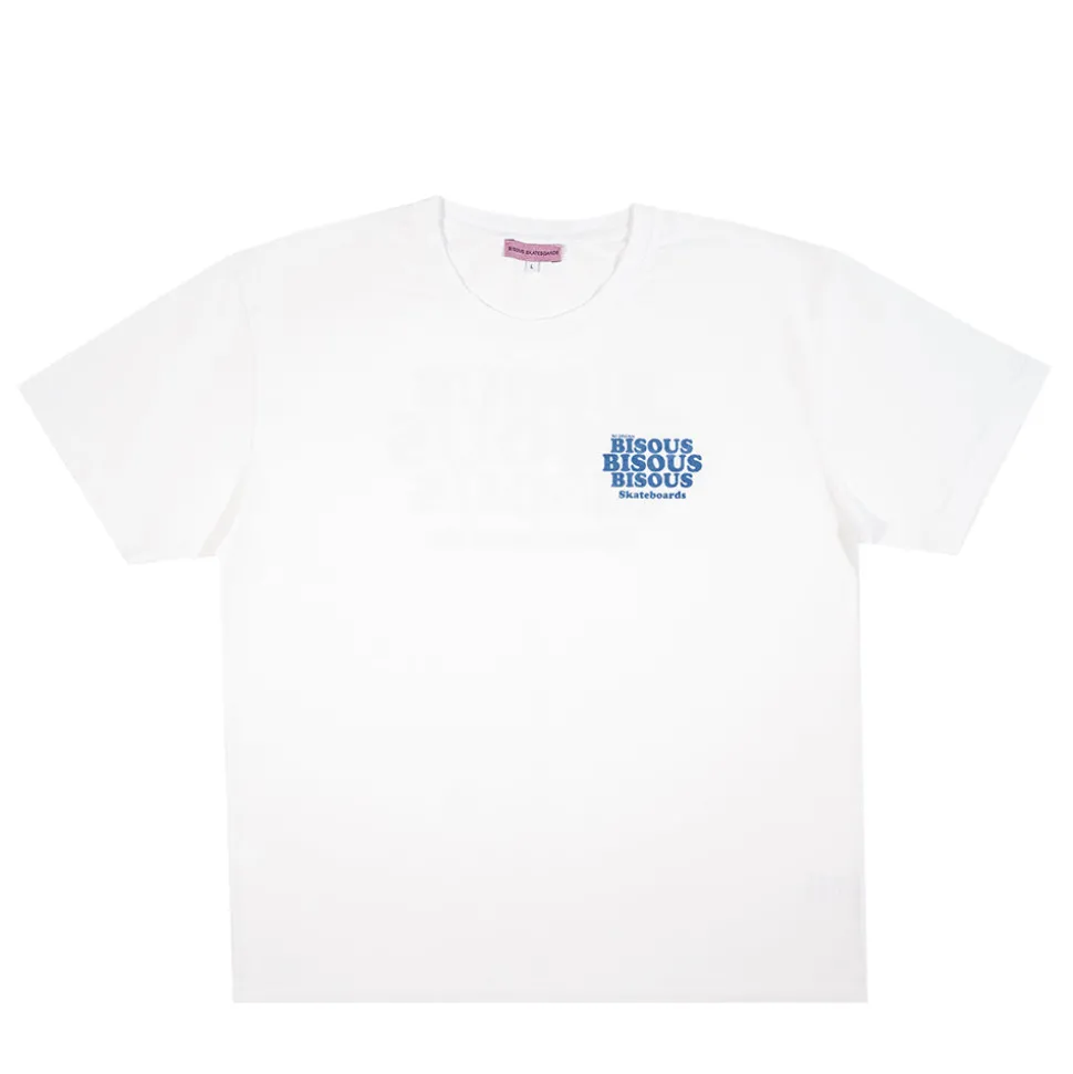 BISOUS SKATEBOARD - T-shirt Grease - Blanc/Marine< T-Shirts