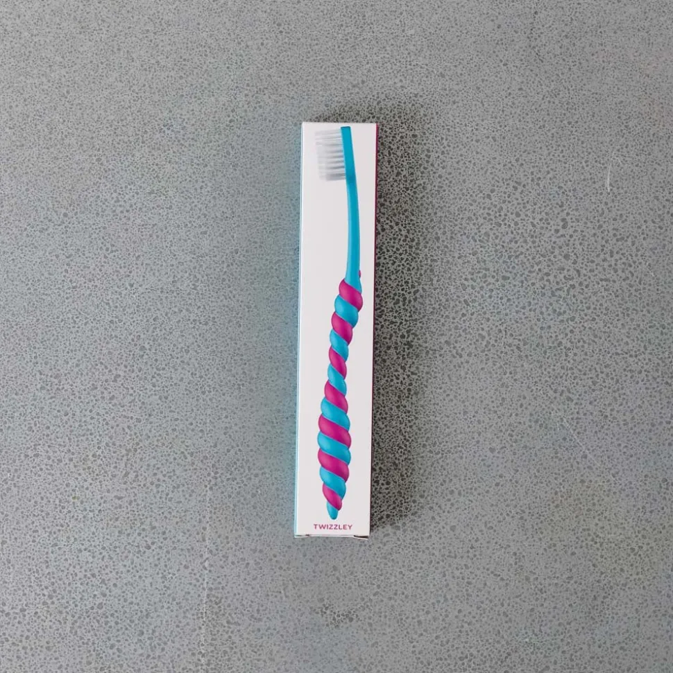 2235 TWIZZLEY Brosse à dent - Cyan & Magenta< Toothbrush & Toothpaste | Bathroom Accessories