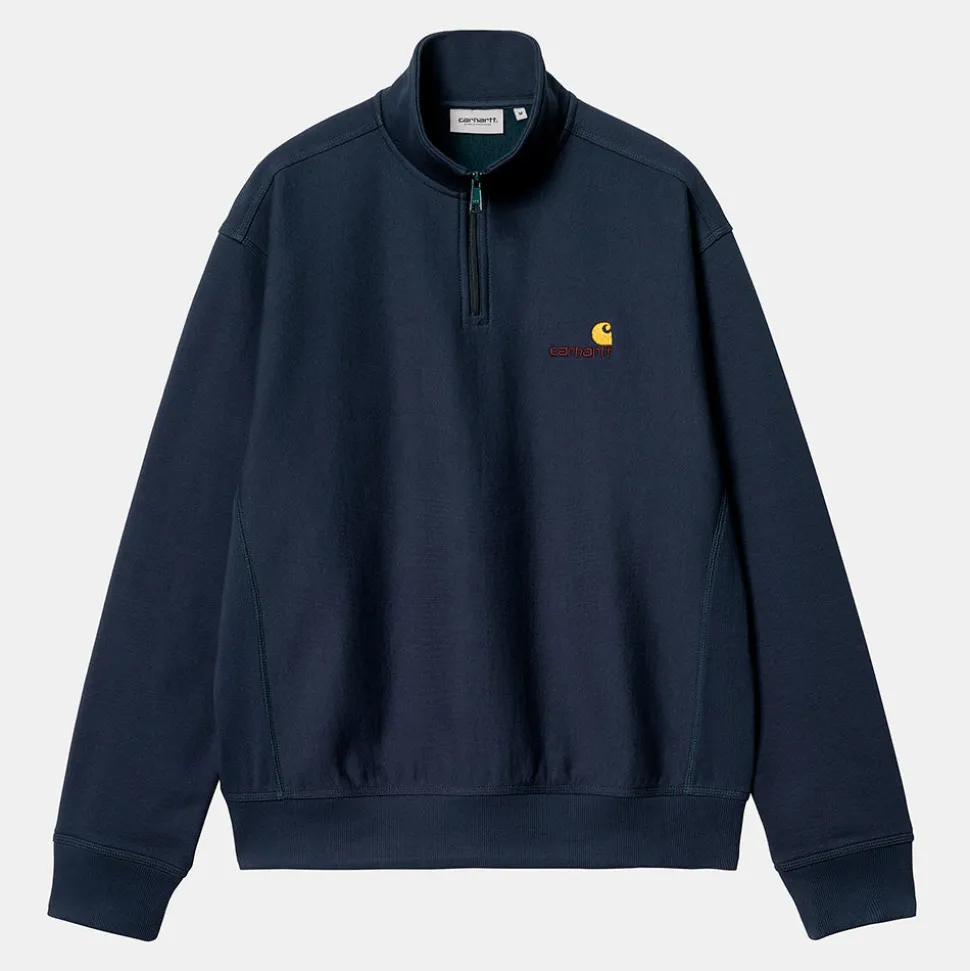 Carhartt WIP - Pull Zip - Bleu< Sweats