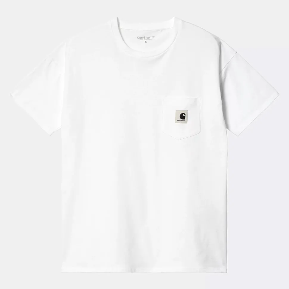 Carhartt WIP - T-Shirt Pocket - Blanc<Women T-Shirts