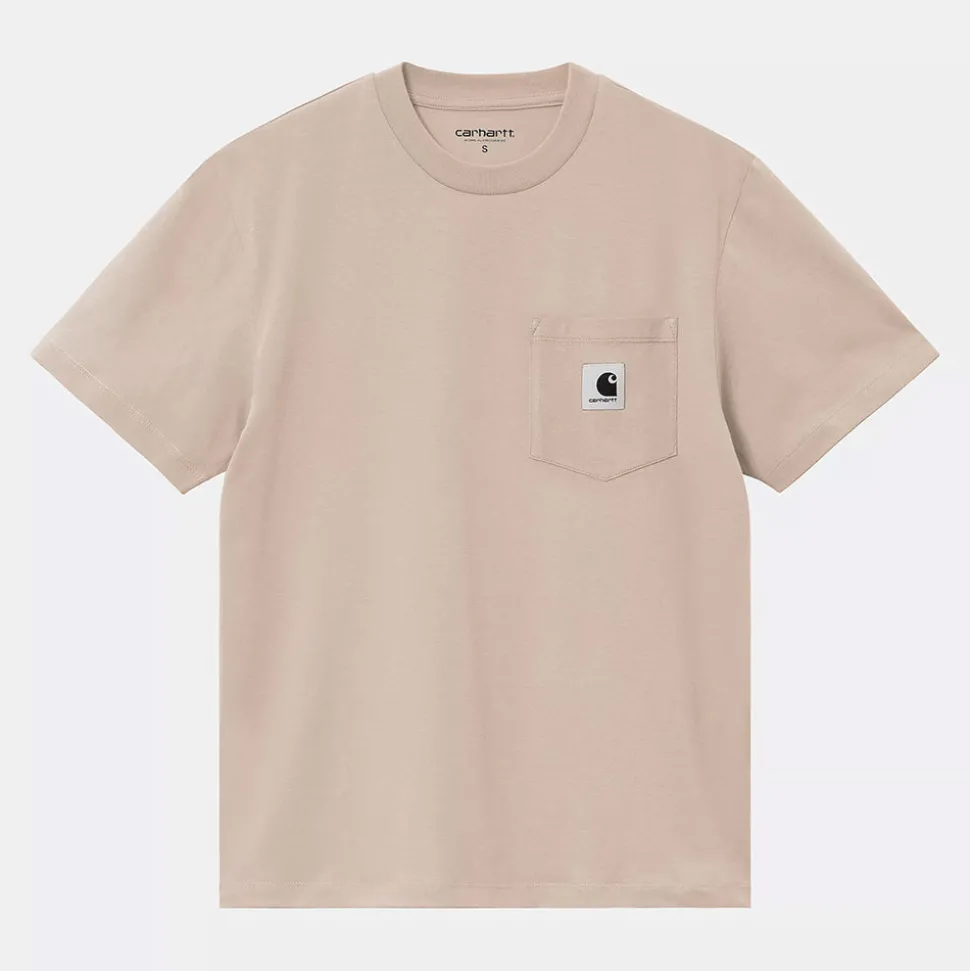 Carhartt WIP - T-Shirt Pocket - Fleur de sel<Women T-Shirts