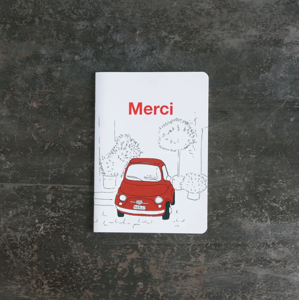 2176 ESPACE GRAPHIC Carnet A5 Merci - Fiat 500< Writing