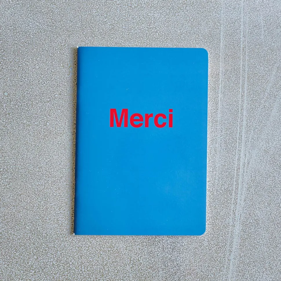 2962 BRANDBOOK Carnet Merci - Bleu Marin et Rouge< Writing