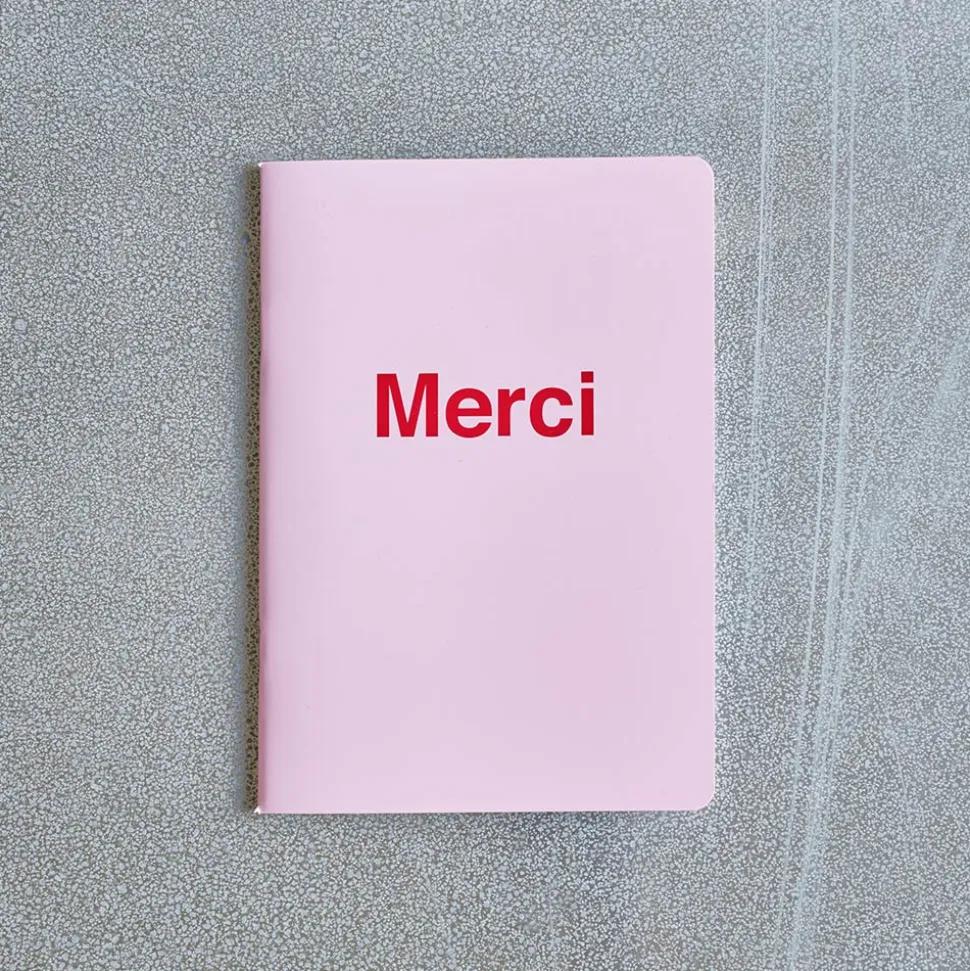 2962 BRANDBOOK Carnet Merci - Rose Pâle et Rouge< Writing