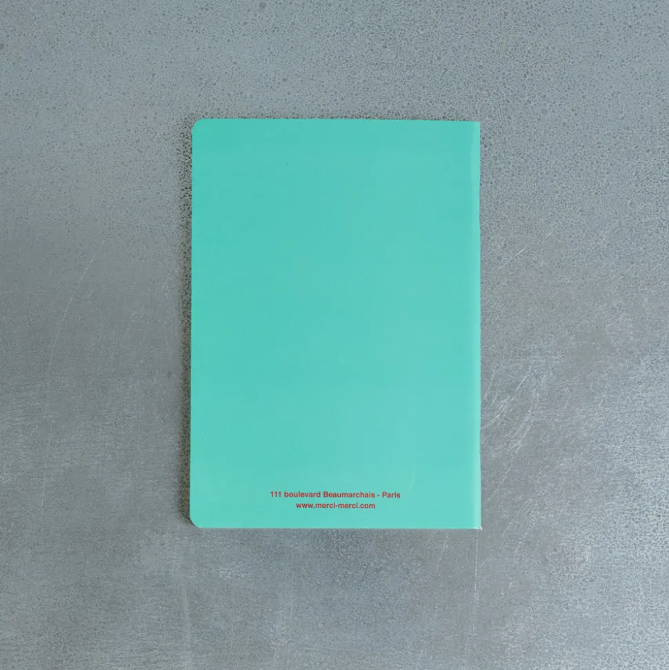 2962 BRANDBOOK Carnet Merci - Turquoise et Rouge< Writing