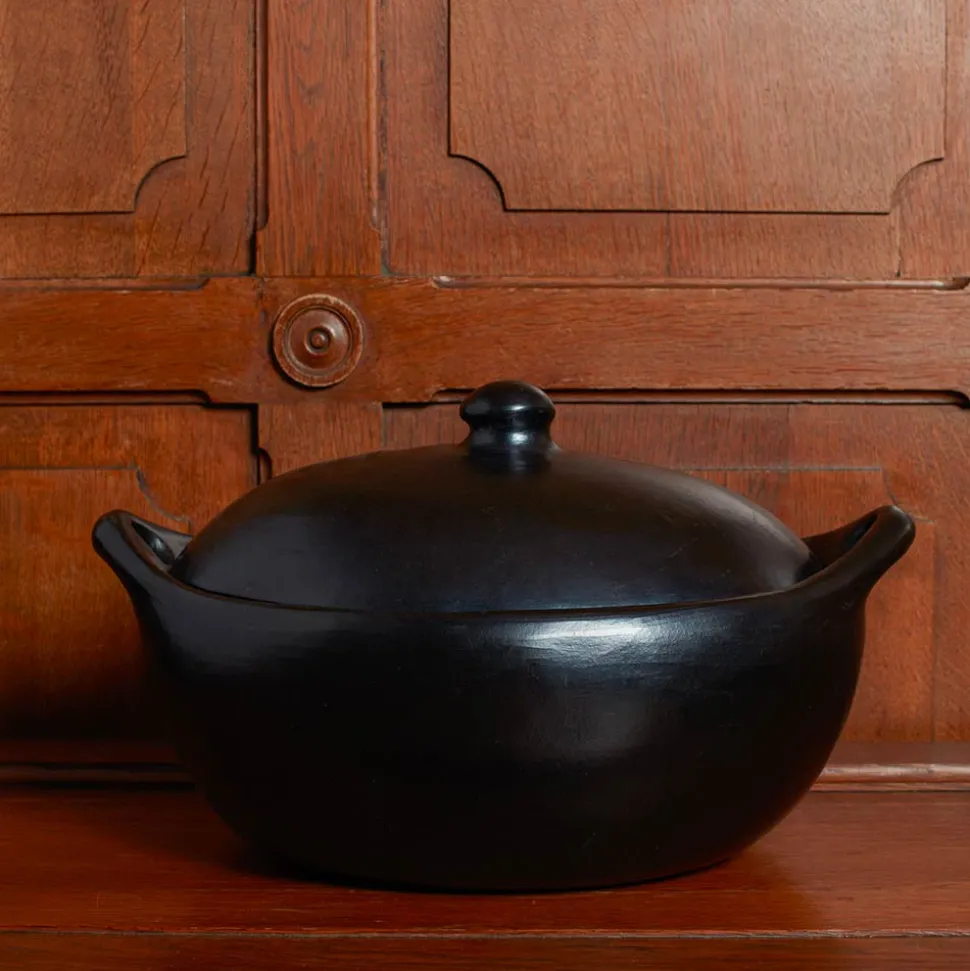 1950 INDIGENA Casserole ovale en argile - Noir< Pans & Pots