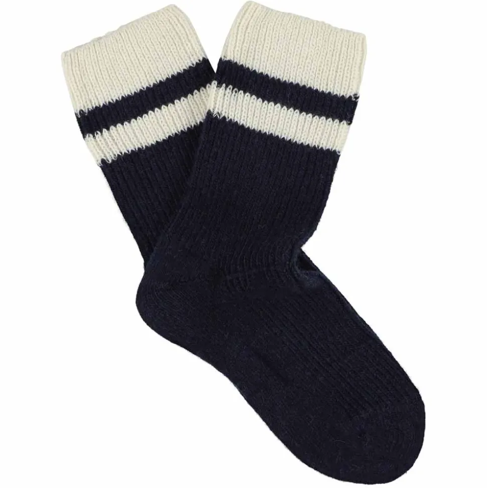 Escuyer - Chaussettes Stripes - Marine<Women Socks | Socks