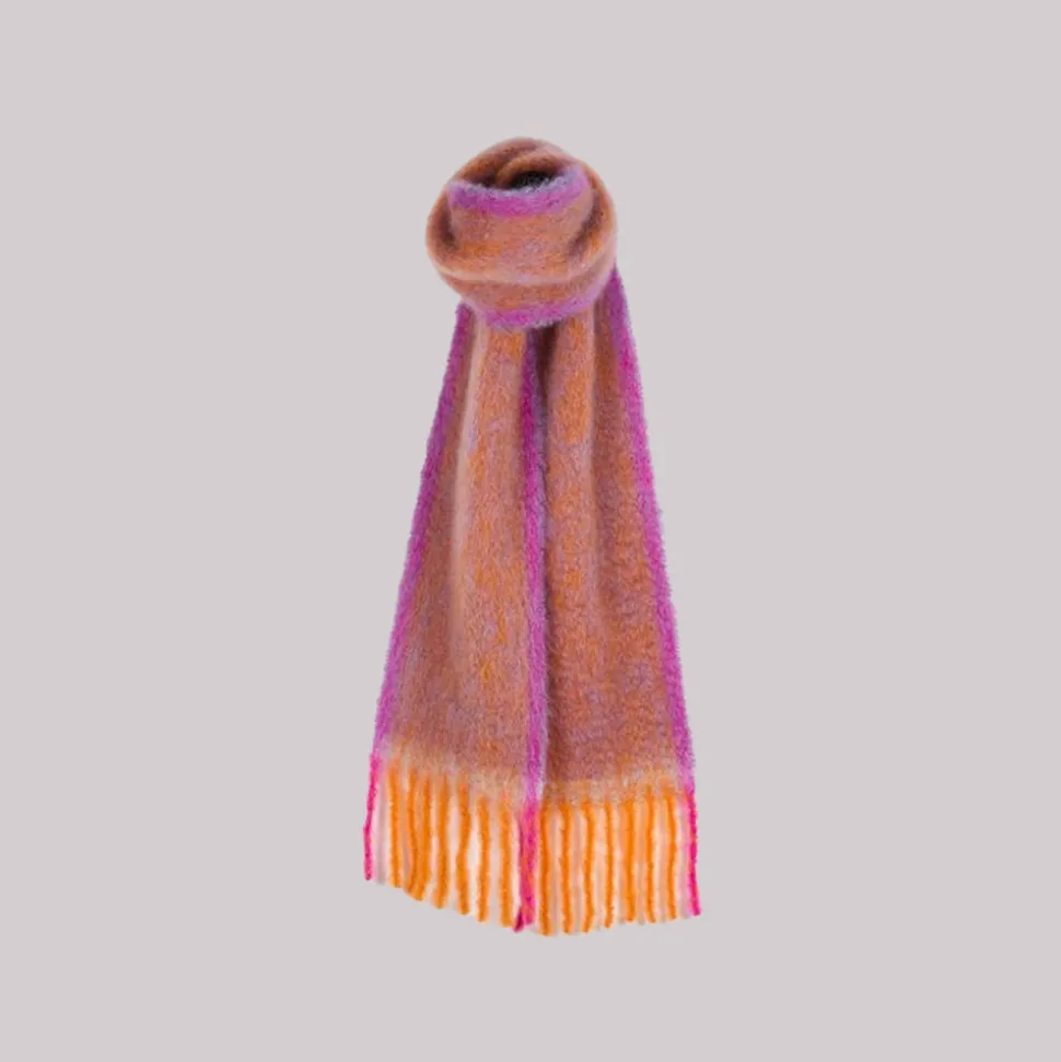 Ezcaray - Echarpe Twist Frame - Orange<Women Shawls