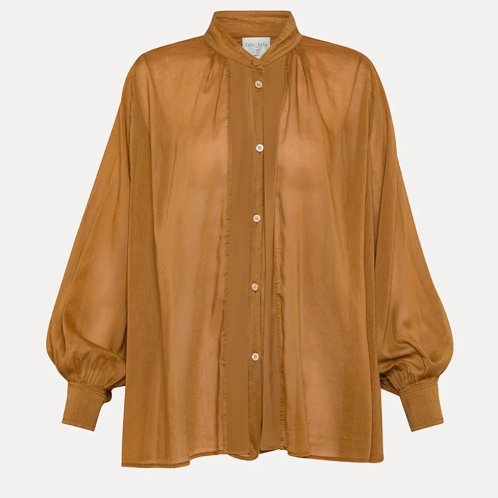 Forte_Forte - Chemise Bohémienne - Caramel<Women Shirts