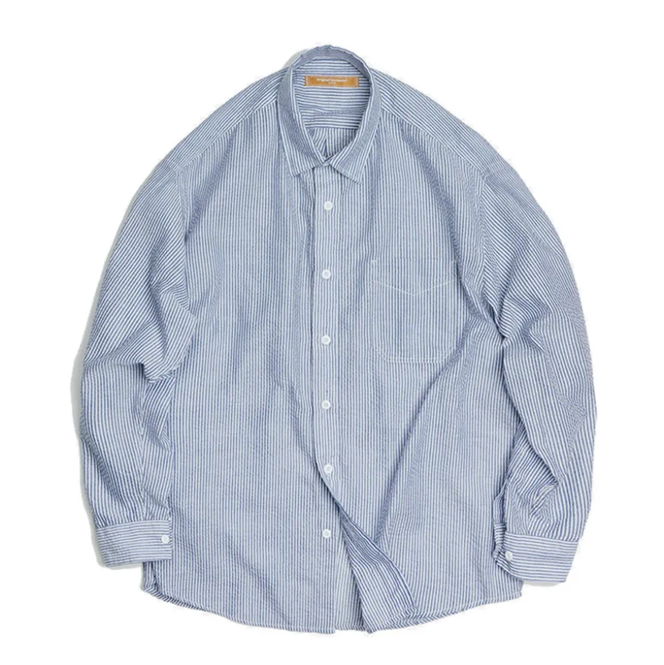 FRIZMWORKS - Chemise OG Stripe Seersucker - Bleu< Shirts