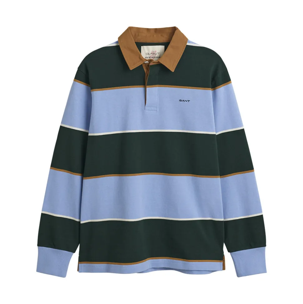 GANT - Polo Rugger Rayé - Ciel< Polos