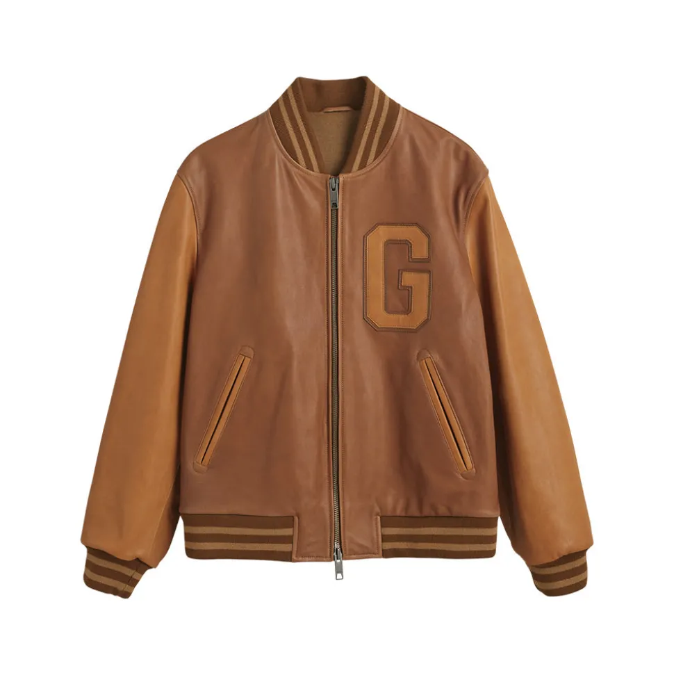 GANT - Veste Varsity - Marron< Jackets