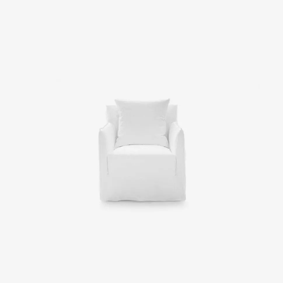 202 GERVASONI Gervasoni - Fauteuil Ghost n°04 - Lin Blanc< Gervasoni Sofas