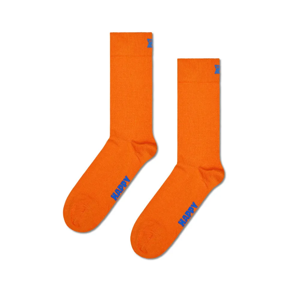 HAPPY SOCKS - Chaussettes Hautes Solid - Orange<Women Socks | Socks