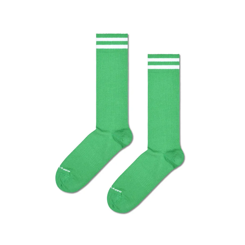 HAPPY SOCKS - Chaussettes Hautes Solid Sneaker - Vert<Women Socks | Socks