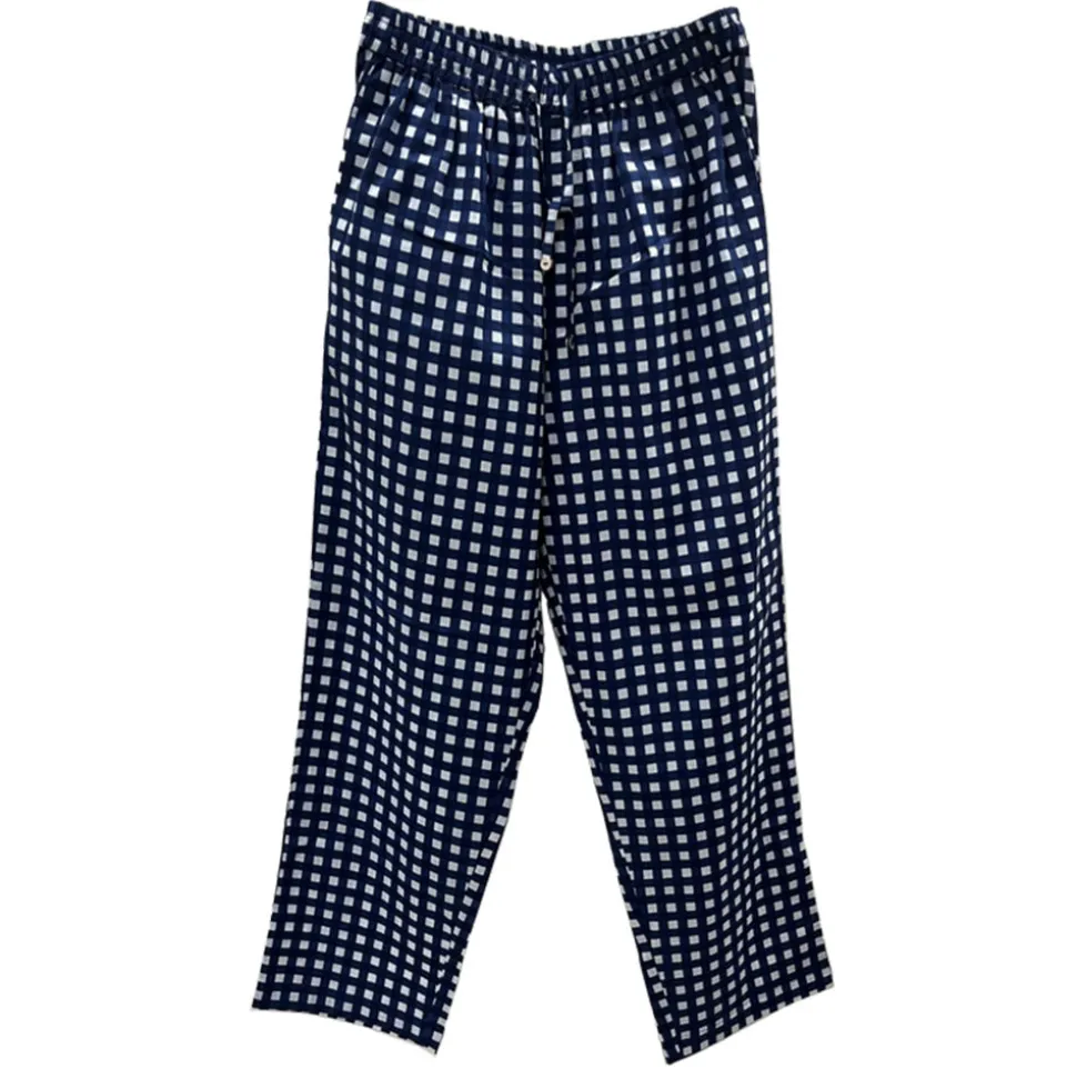 Harago - Pantalon Carreaux - Bleu< Pants