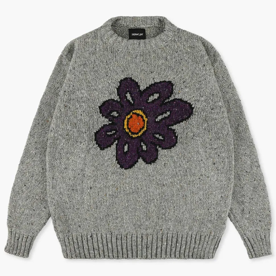 HOWLIN ' - Pull Big Flower Lover - Silver< Knitwear