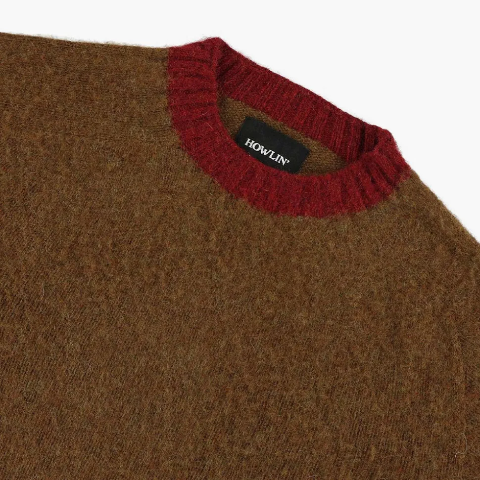 HOWLIN ' - Pull Captain Harry - Noisette< Knitwear