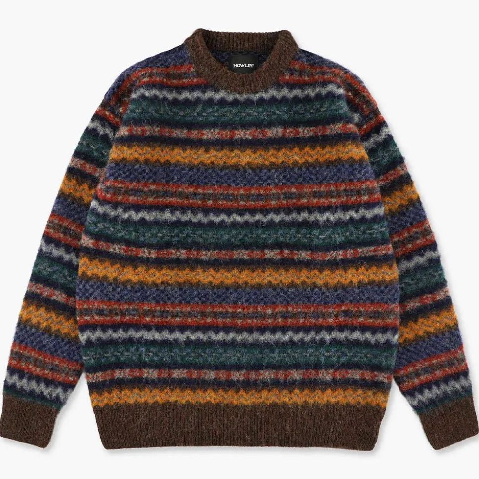 HOWLIN ' - Pull Find Your Place in Space - Marron< Knitwear