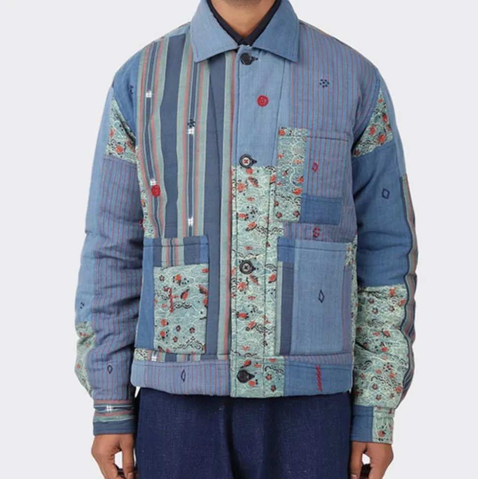 KARDO - Veste Chemise Bodhi - Bleu Patchwork< Jackets