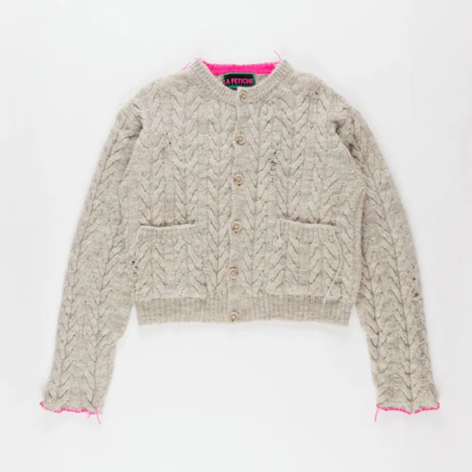 LA FETICHE - Cardigan Lisetta - Gris<Women Knitwear