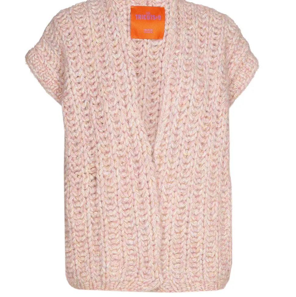 Les Tricots D'o Les Tricots D'o - Cardigan - Rose mélangé<Women Knitwear