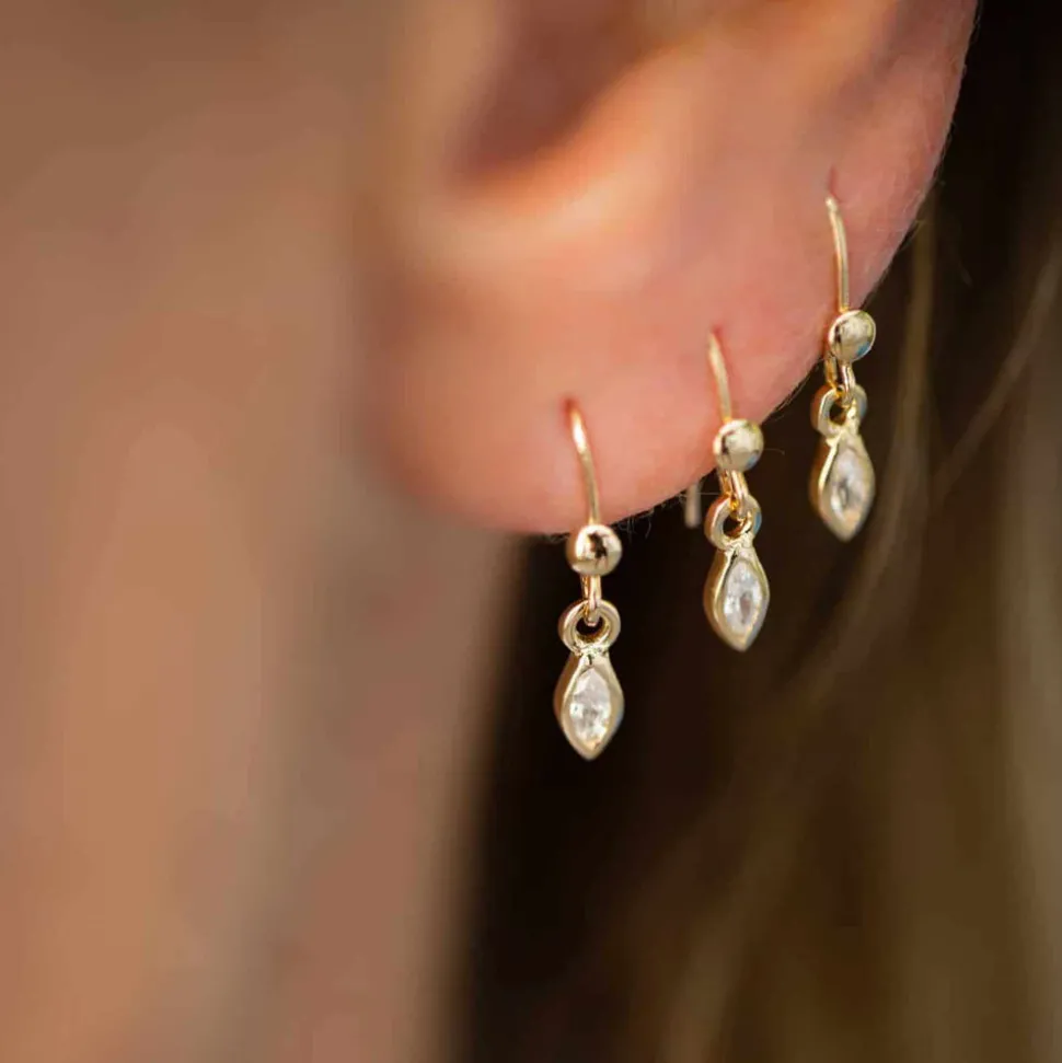 LUJ - Boucles d’oreille dormeuses Marquises - Doré<Women Earrings