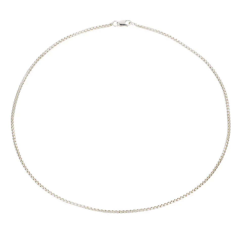 MARA SCALISE - Collier Thin Box Chain - Silver<Women Necklaces