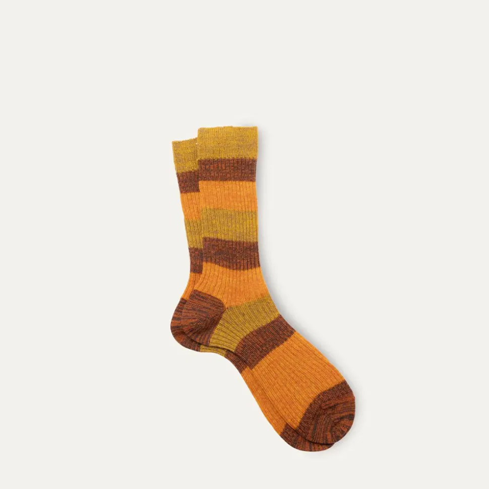 Maria La Rosa - Chaussettes rayés - Marron<Women Socks | Socks