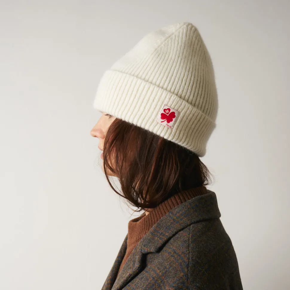 MA01 Merci - Bonnet Lucky - Blanc & Rouge<Women Beanies | Beanies