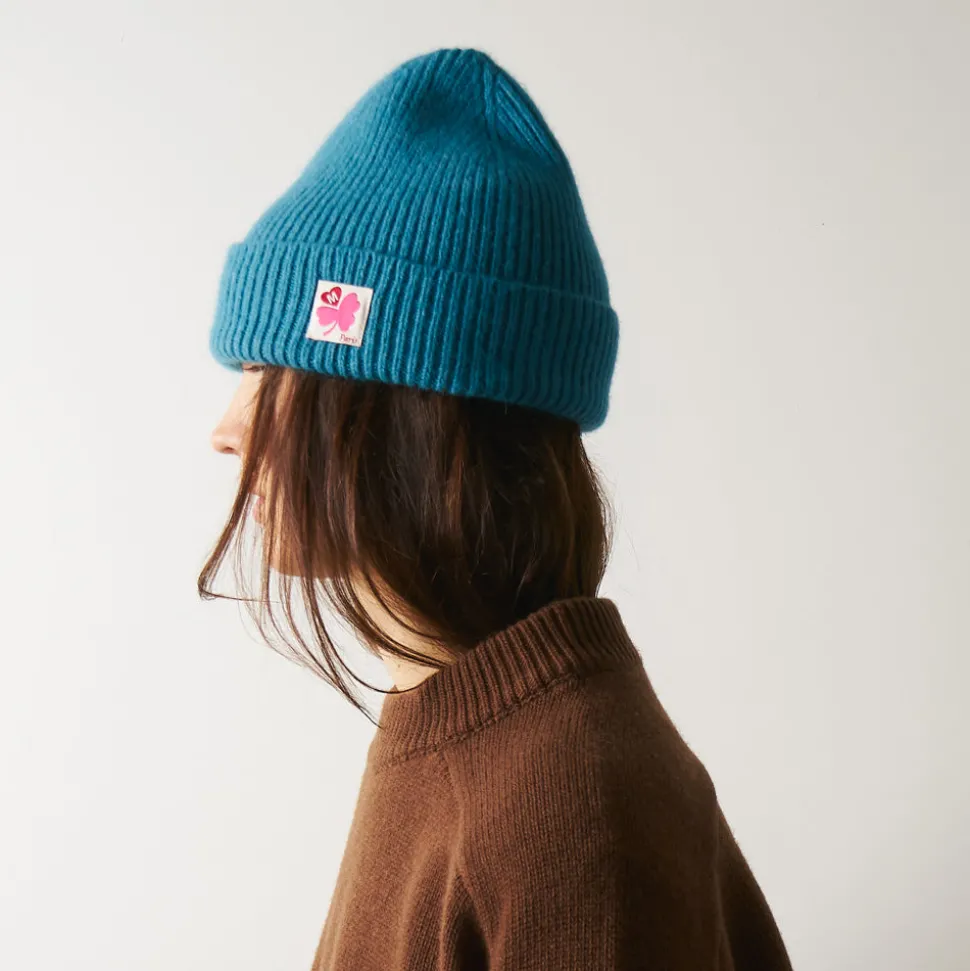 MA01 Merci - Bonnet Lucky - Bleu & Rose<Women Beanies | Beanies