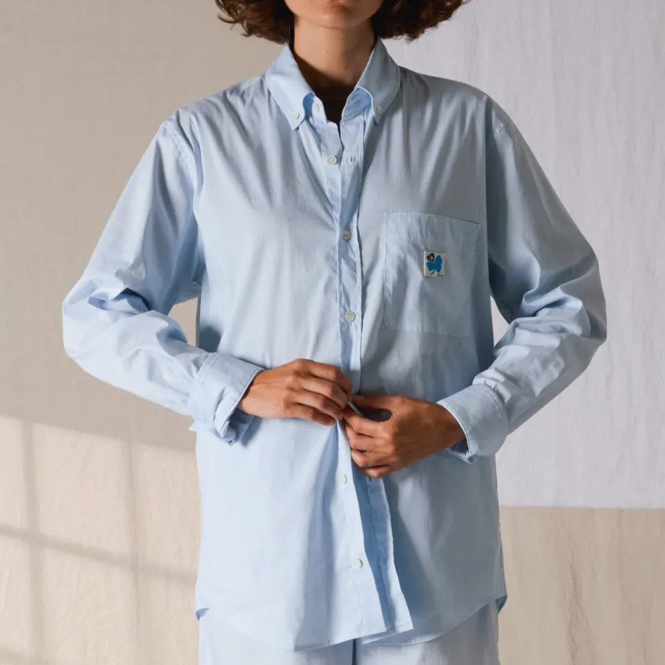 G01 Merci - Chemise Basile - Carreaux Bleu<Women Shirts | Shirts