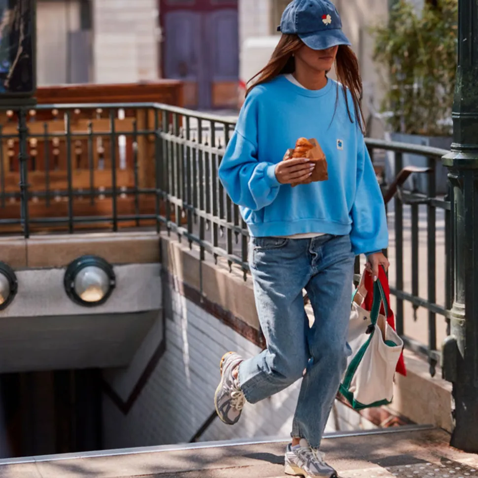 MJ01 Merci - Crewneck Emma - Bleu<Women Sweats