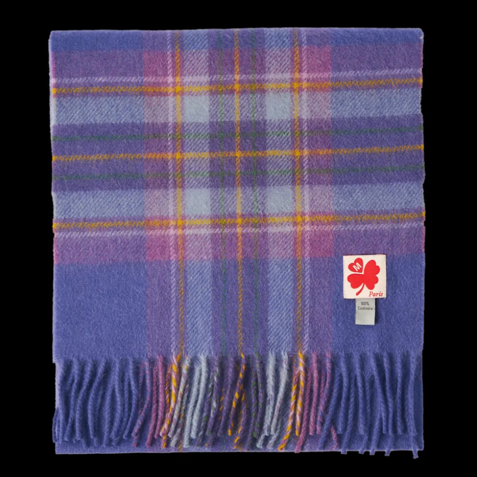 JE01 Merci - Echarpe en cachemire Harry - Carreaux Violet<Women Scarves | Shawls