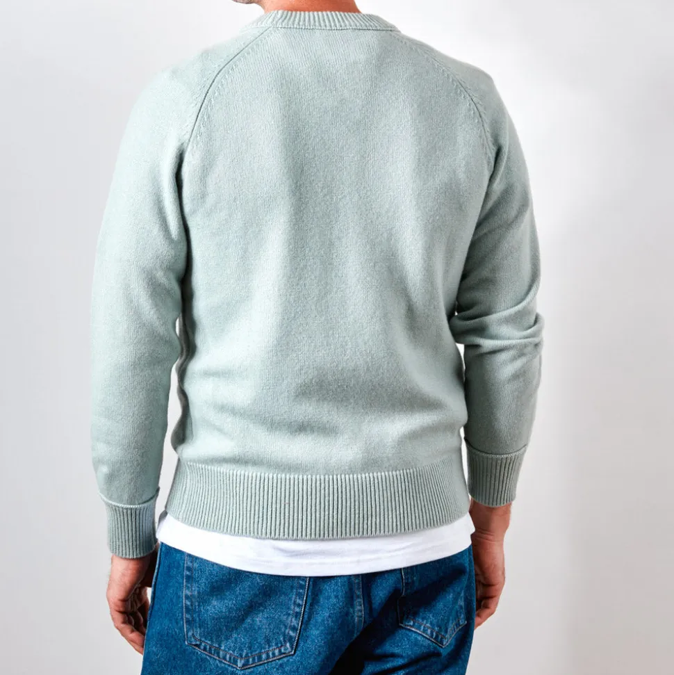 MERCI - Pull Sweat Man en cachemire - Vert< Knitwear