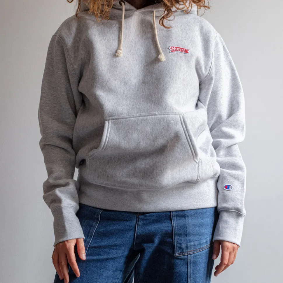 Champion Merci x - Sweat à Capuche Merci - Gris<Women Sweats | Sweats