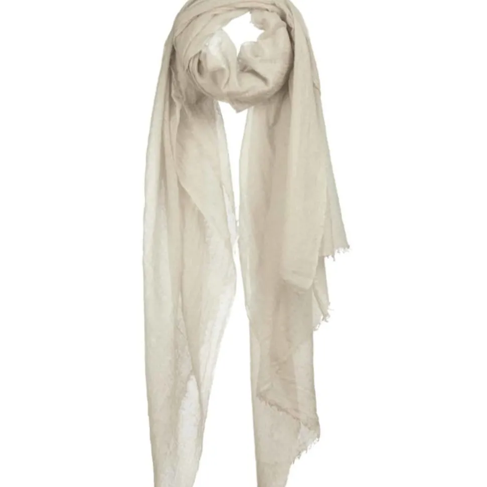 Mirror in the Sky - Echarpe Semi Shaw - Beige<Women Shawls