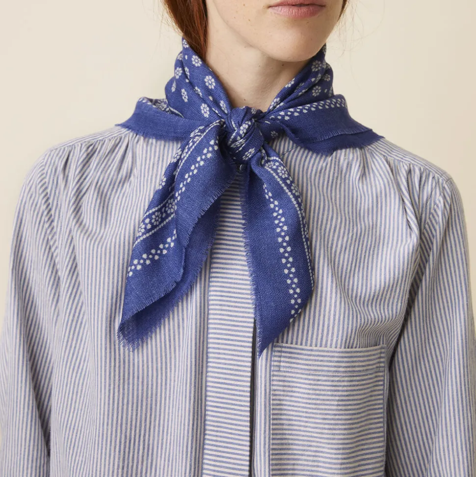 MOISMONT - Foulard n°676 - Denim Blue<Women Shawls