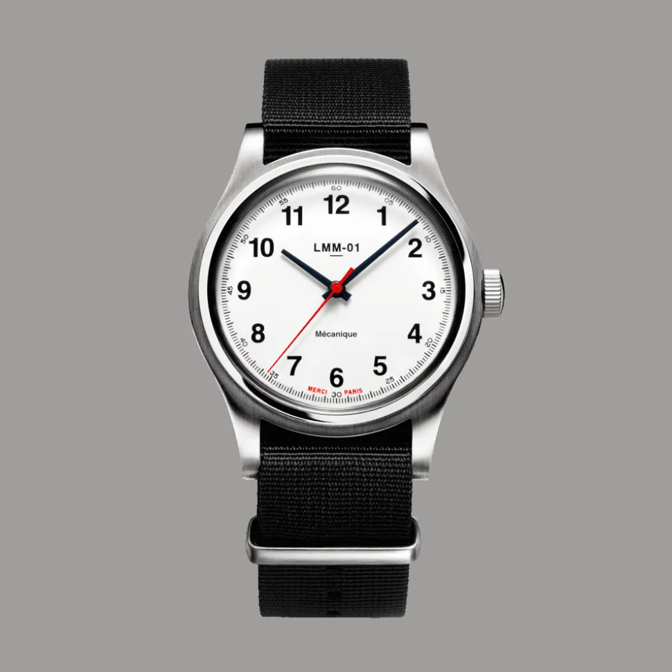 MERCI Montre LMM-01 : Blanc (Mécanique)< The Merci Watch