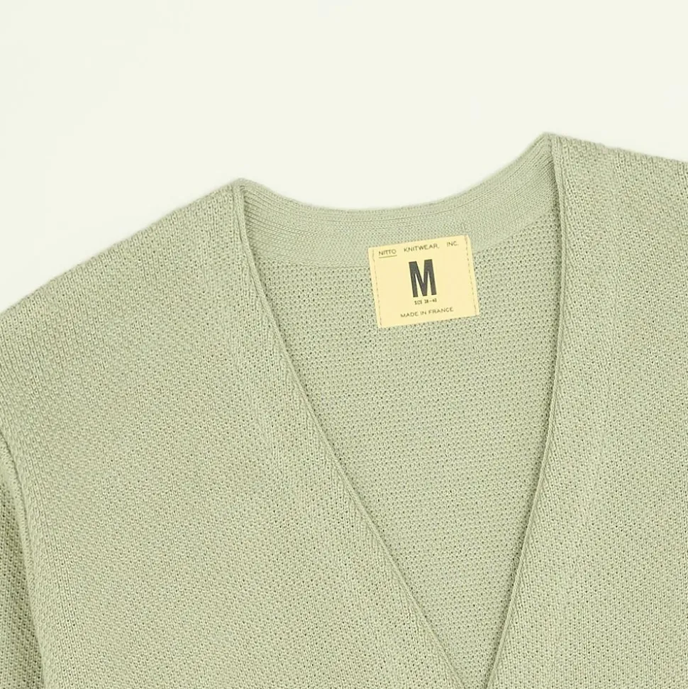 NITTO KNITWEAR - Cardigan Youri - Olive< Knitwear