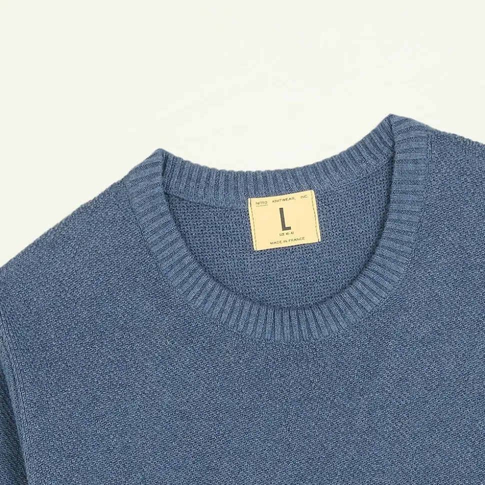 NITTO KNITWEAR - Pull Youri - Indigo< Knitwear