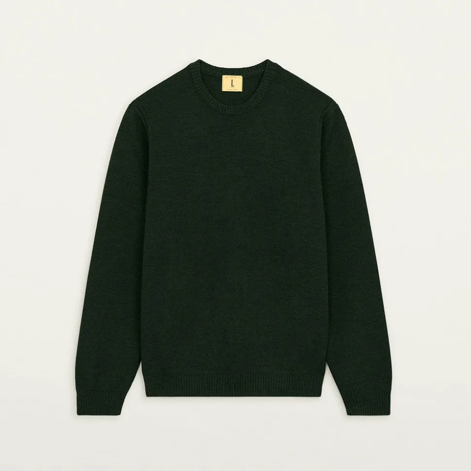 NITTO KNITWEAR - Pull Youri - Vert Fôret< Knitwear